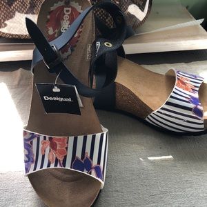 New in box cork foot bed sandal